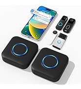 Wireless Smart Doorbell Chime Extender,Compatible with Google Nest, Ring, Blink (2 Pack,Black)