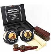 JobSite Leather Boot Cleaner Kit with Saddle Soap &amp; Mink Oil - Heavy Duty Leather Cleaner &amp; Water...