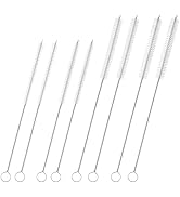 Reusable Straw Cleaner Brush Set - 8PCS Extra Long 12 inch Metal Straw Cleaning Brushes for Tumbl...