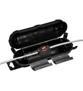 MECCANIXITY Outdoor Extension Cord Safety Cover, IP55 ABS Black Waterproof Electrical Connection ...