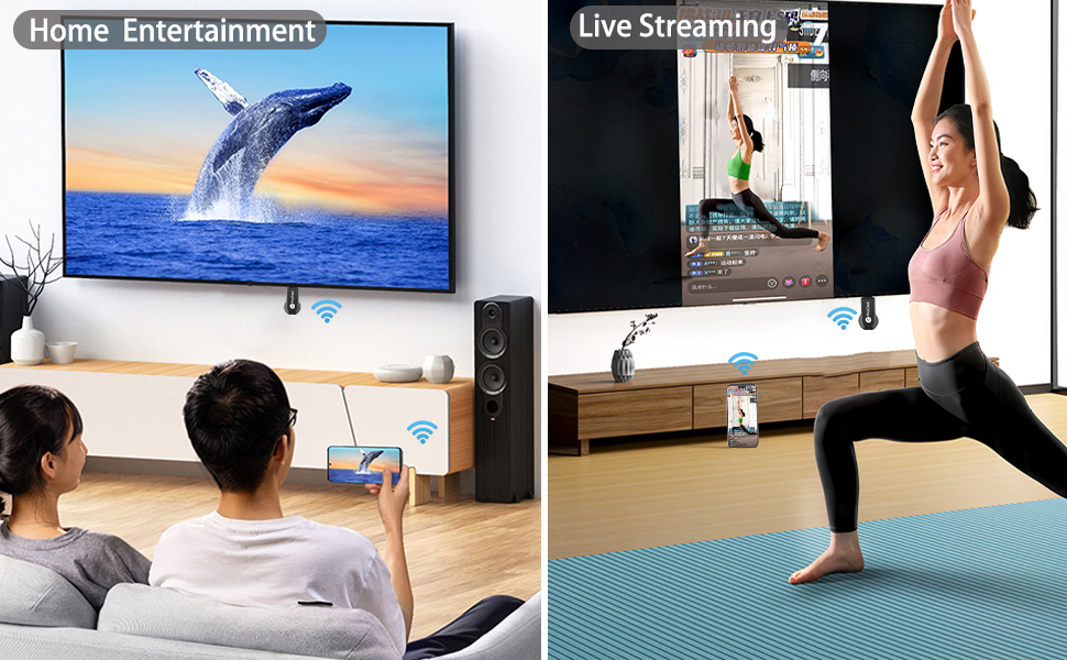 screen mirroring adapter receiver dongle wireless