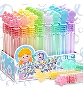 32 Pcs Mermaid Bubbles for Kids with Gift Box, 8 Color Mini Pastel Bubble Wand for Mermaid Birthd...
