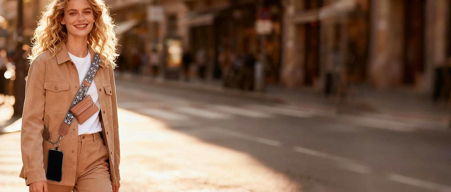 Clip and Go Strap for Phone with Wallet Crossbody