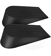 Extra Large Rubber Door Stoppers - Heavy Duty Door Stop Wedge, Jumbo Flexible Door Holder - Black...