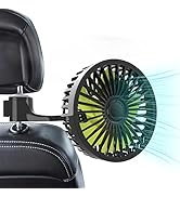 Trustnice Portable Car Fan for Backseat: 3 Speed Strong Wind 5V Mini Car Seat Fan with USB Plug P...