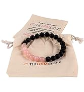 Ohm Store Lava Stone and Rose Quartz Bracelet for Women — Diffuser Bracelet for Essential Oils — ...