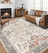 homewill 9x12 Area Rugs for Living Room - Large Carpet Ultra Thin Soft Washable Oriental Vintage ...