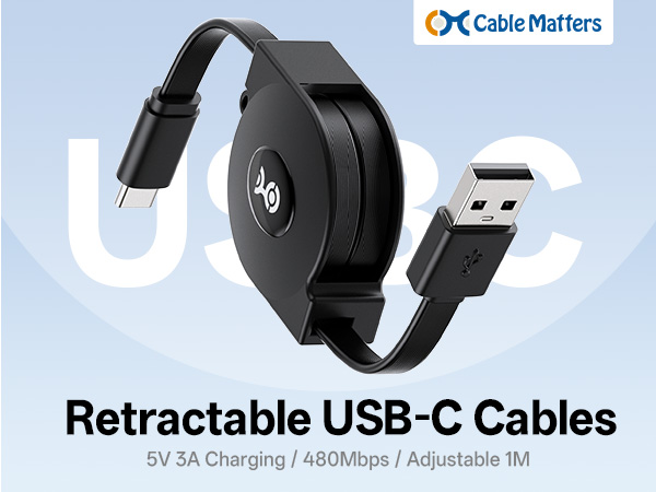 Retractable USB C Cable