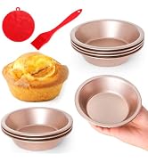 Quyimy 8 Packs 5 Inch Mini Pie Pans - Reusable Round Pie Tin Set, Carbon Steel Nonstick Tart Pan ...