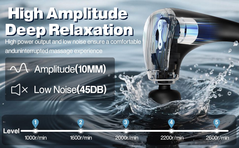 10mm massage depth, effectively relieves muscle soreness and fatigue