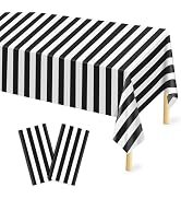Black and White Stripe Tablecloths