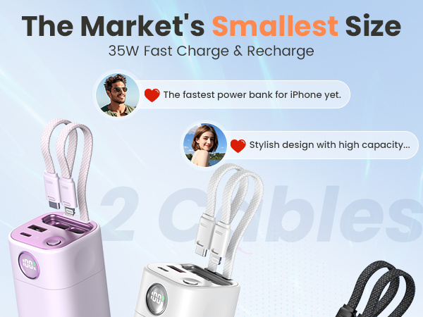 The Market's Smallest Size 35W Fast Charger & Recharge iphone air 17/16/15/14/13/12 pro plus max
