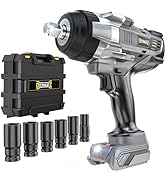 DIYtoolifz Cordless Impact Wrench 1/2 inch Compatible with Dewalt 20v Battery, 1700 Ft-lbs High T...