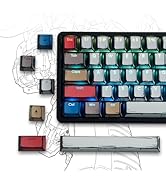 Retro Anime PBT Keycaps-Cherry Keycaps, Custom Keyboard Key caps 60 65 75 100 Percent, 5 Side Dye...