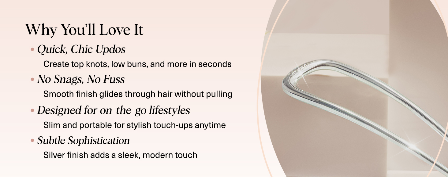 Kitsch Metal French Hair Pin for Women Elegant Hair Accessories for Women