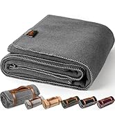 Merino Wool Blend Camping Blanket Ultra Warm, Moisture Wicking, Portable Outdoor Blanket for Camp...