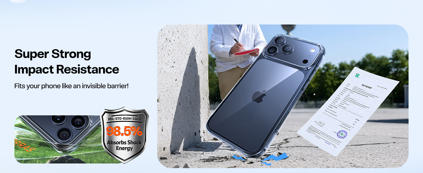 TORRAS Crystal Clear for iPhone 17 Pro Case, Upgraded Non-Yellowing