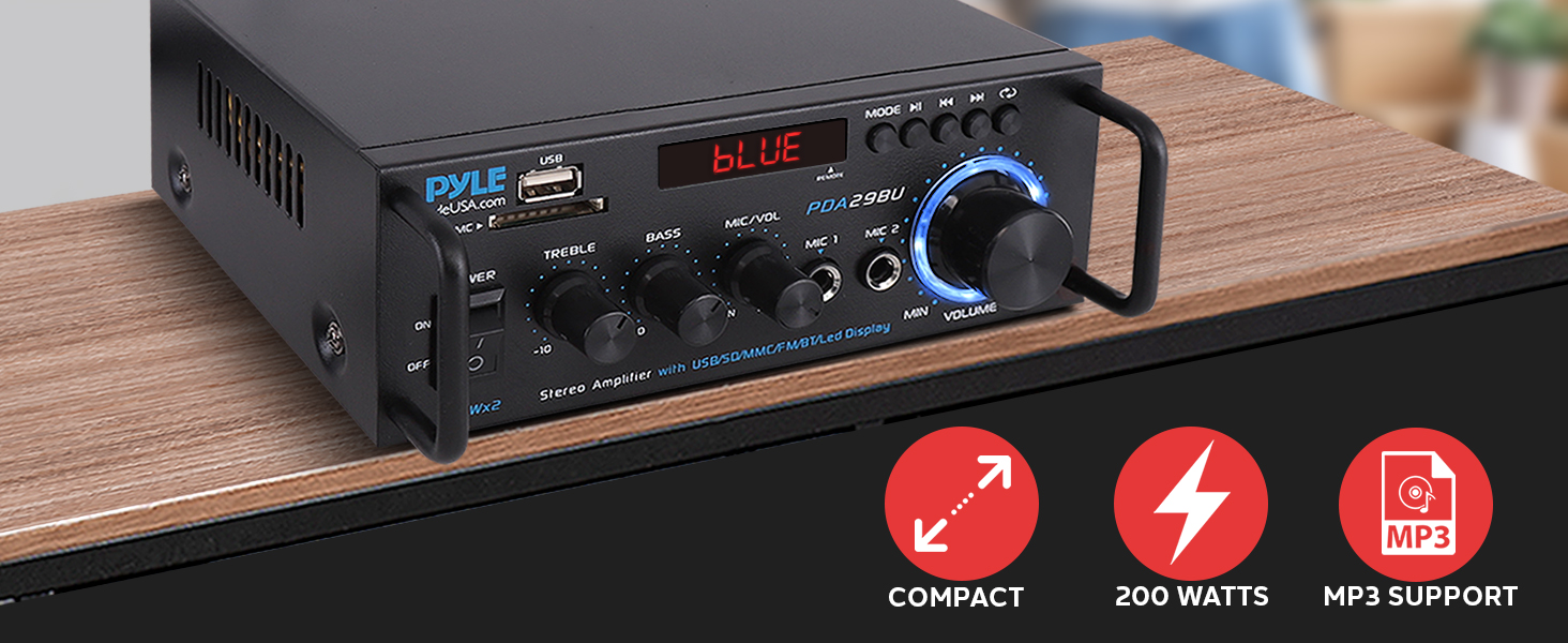 home stereo system components amplifier amp audio receiver bluetooth amplificador canales 