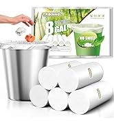 T.FORING 8 Gallon Trash Bags 120 Count - Excat Thick Medium Garbage Bags Unscented for Kitchen,Cl...