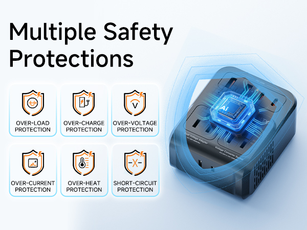 220v to 110v voltage converter for us to europe travel plug adapter power converter adapter combo