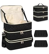 KZAOPZ Nail Polish Organizer, 3 Layers Nail Polish Organizer Case Holds 80 Nail Polish and a Nail...