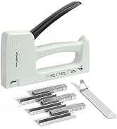 HAUSHOF Light Duty Staple Gun Kit, Fits JT21 Staples of 1/4'' &amp; 5/16'' &amp; 3/8'', Includes 800 Stap...