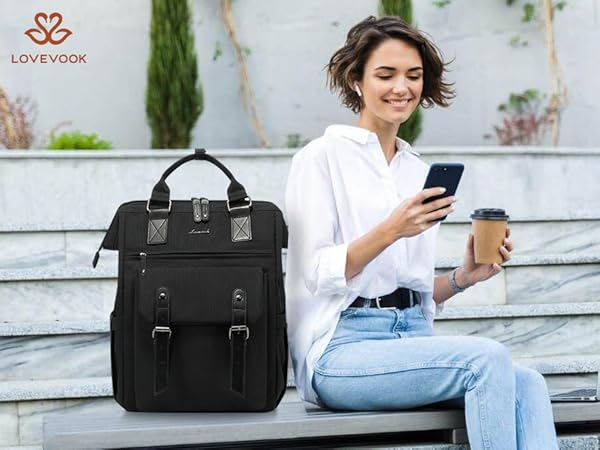 1930 Laptop Backpack for Women Work Travel Backpack Purse Teacher Nurse Bag College Daypack