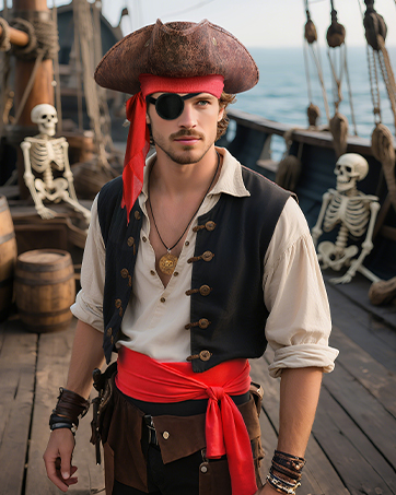 5PCS Pirate Costume Accessories Set