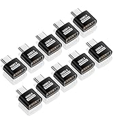 Duttek USB2.0 to USB C Adapter 10 Pack, USB Type C Male to USB 2.0 Type A Female Extension Connec...