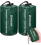 Zmoon Emergency Sleeping Bag Survival Bag, Portable Waterproof Thermal Bivy Sacks,Bivvy Bags,Camp...