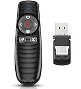 2-in-1 USB TYPE-C Presentation Clicker wireless Presenter Remote Clicker, Powerpoint Clicker Slid...