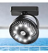 AMACOOL 7-inch 10000mAh Magnetic Travel Fan for Cruise, Golf Cart, Camping, [35H Runtime] Recharg...