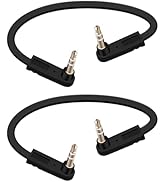 YANBORONSN 3.5mm Flat Audio Cable,Dual 90 Degree 3.5mm Male to Male Flat Headphone Jacks Audio Ca...