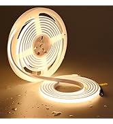 TOPAI Diffused 24V COB LED Strip Lights 3000K Warm White 16.4ft Waterproof Ultra Bright 350LM/ft ...