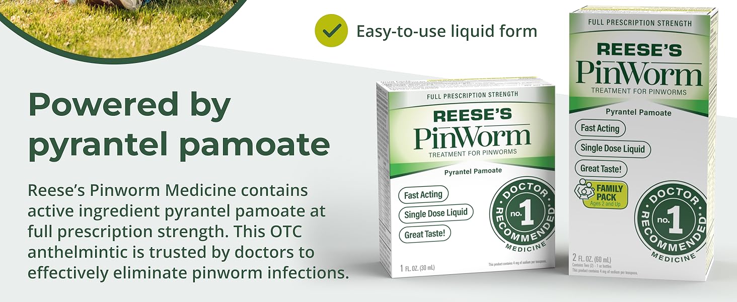 Safe, single-dose relief from pinworms
