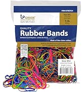 Upgrade Office Supply UPG244BC Rubber Bands, Assorted Size and Bright Color, Non-Latex, 1 lb Bag,...