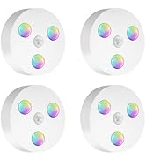 TSINGREE Motion Sensor Night Lights,USB Rechargeable,8 Colors Set, Atmosphere Decoration Light, W...