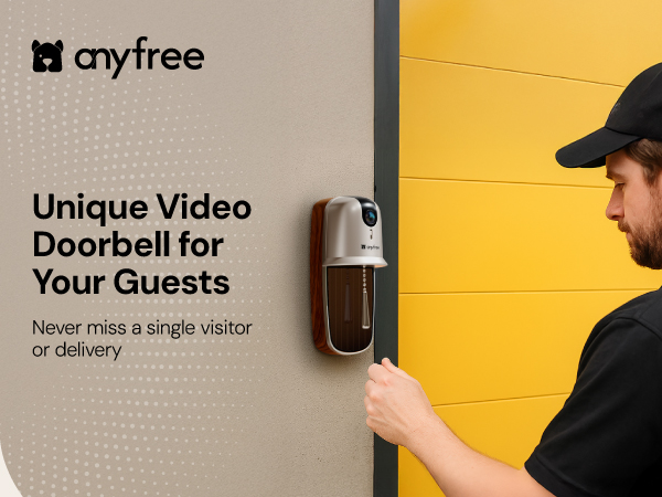 Text reads 'ayfree' and 'Unique Video'. Marketing collage showing hands demonstrating product usage against yellow background.