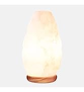 Himalayan Glow White Salt Crystal Lamp, Hand Curved Night Light 5-7 LBS
