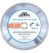 Benchmark Abrasives 7" Continuous Rim Diamond Blade with Steel Core, Saw Blades for Angle Grinder...