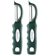 Spring Chef Premium Swivel Vegetable Peelers for Kitchen, Stainless Steel Apple Peelers with Soft...