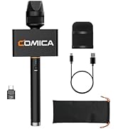 COMICA Revo S Wireless Handheld Microphone, Professional Handheld Interview Mic for iPhone16 15, ...