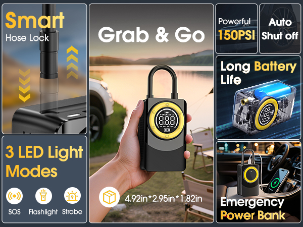 Cordless tire inflator