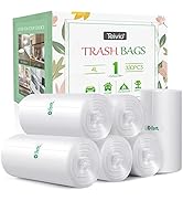 1 Gallon 330 Counts Strong Trash Bags Garbage Bags by Teivio, Bathroom Trash Can Bin Liners, Smal...
