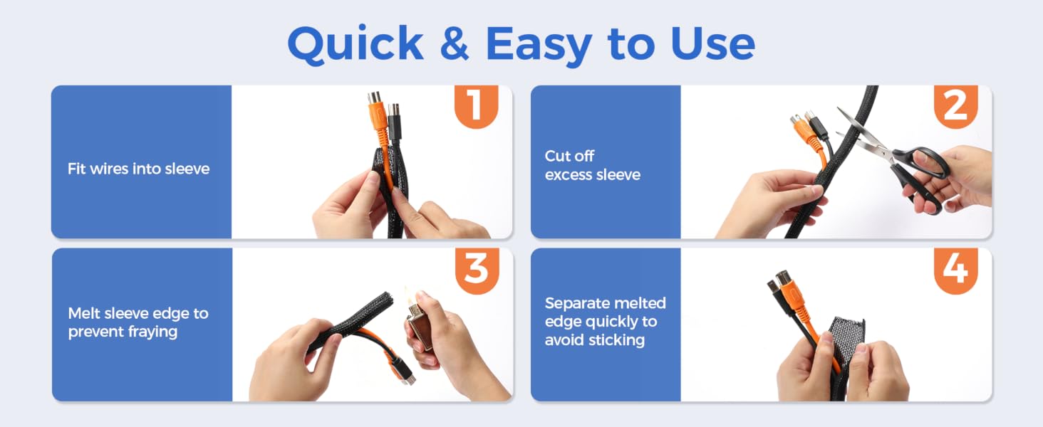 cable sleeve wire loom cord cable wire protector cable management sleeve cord cable hider cord cover