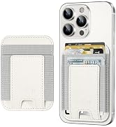 Phone Card Holder, Leather Phone Wallet Stick On, Stronger Adhesive Card Holder for Back of Phone...