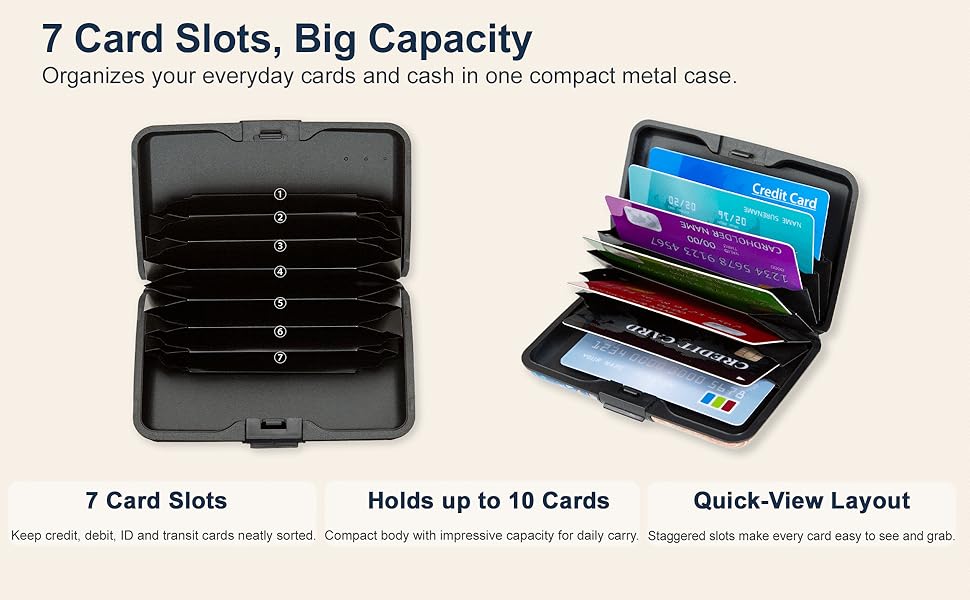 7 Card Slots, Big Capacity