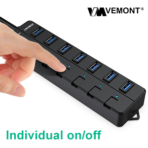VEMONT 7-port USB 3.0 HUB