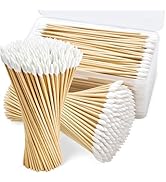 500 PCS 6-Inch Pointed Cotton Swabs with Storage Case, Precision Gun Cleaning Swabs, Lint-Free Ba...