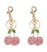 COOLANS 2 Pack Cherry Keychain Bag Charms,Car Key Ring Charm,Cute Novelty Keychains,Handbag Purse...
